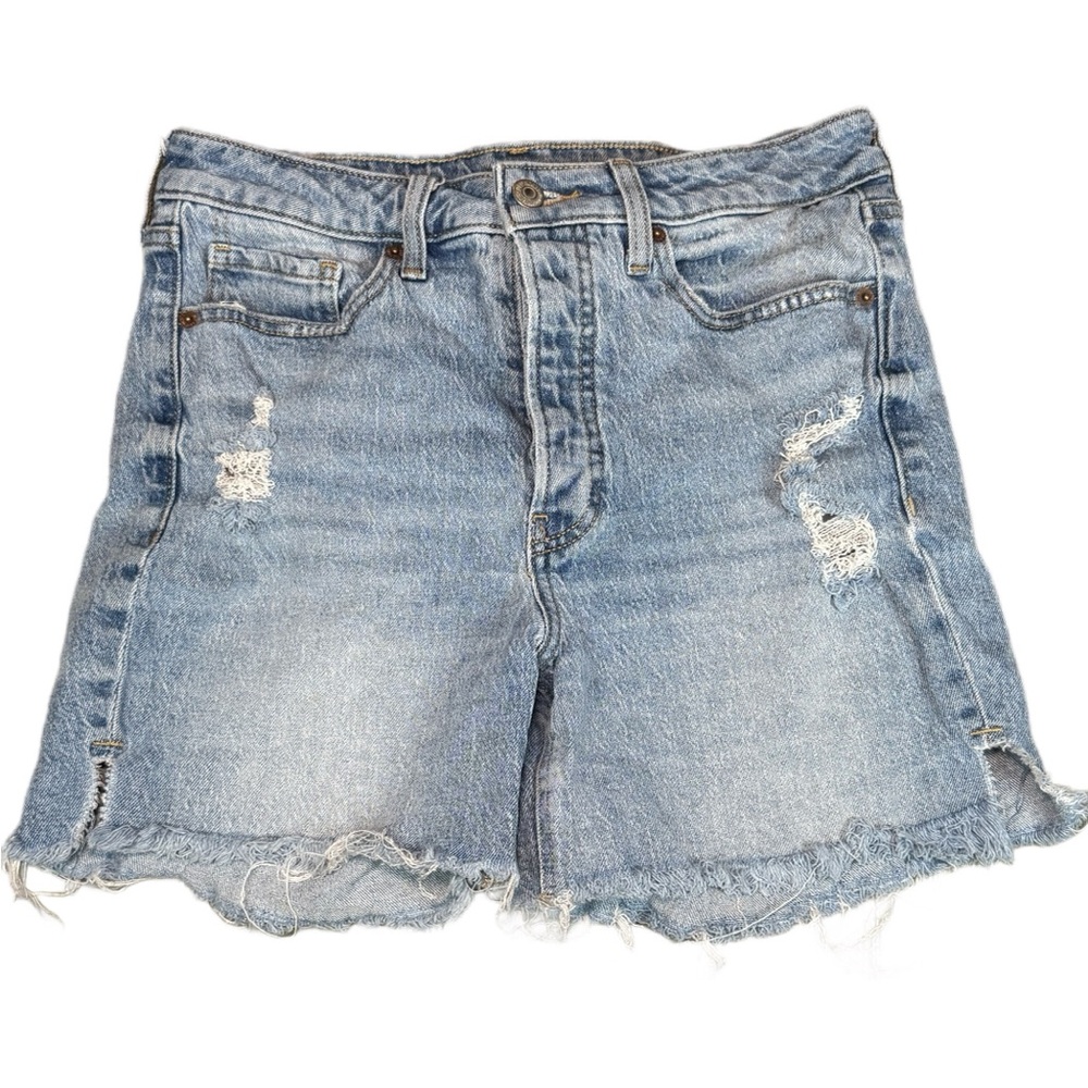 Old Navy OG Women’s Straight Hi Rise Secret Smooth Pocket Stretch Denim Shorts 8